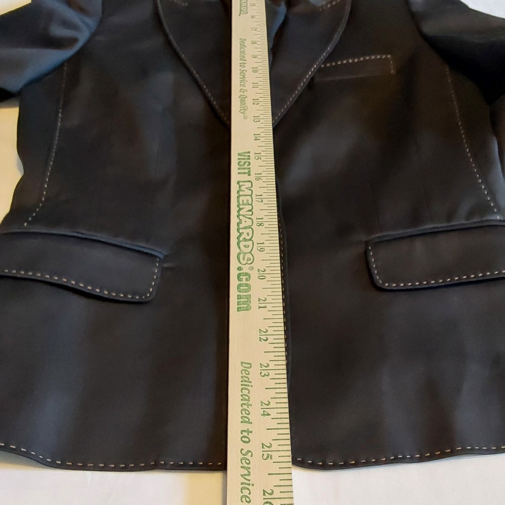 Anne Klein Women's Black Skirt Suit Set W/Stitching Size 4 Long Sleeve Executive - Picture 10 of 14
